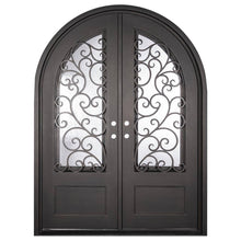 Load image into Gallery viewer, PINKYS Story Black Exterior Double Full Arch Steel Doors