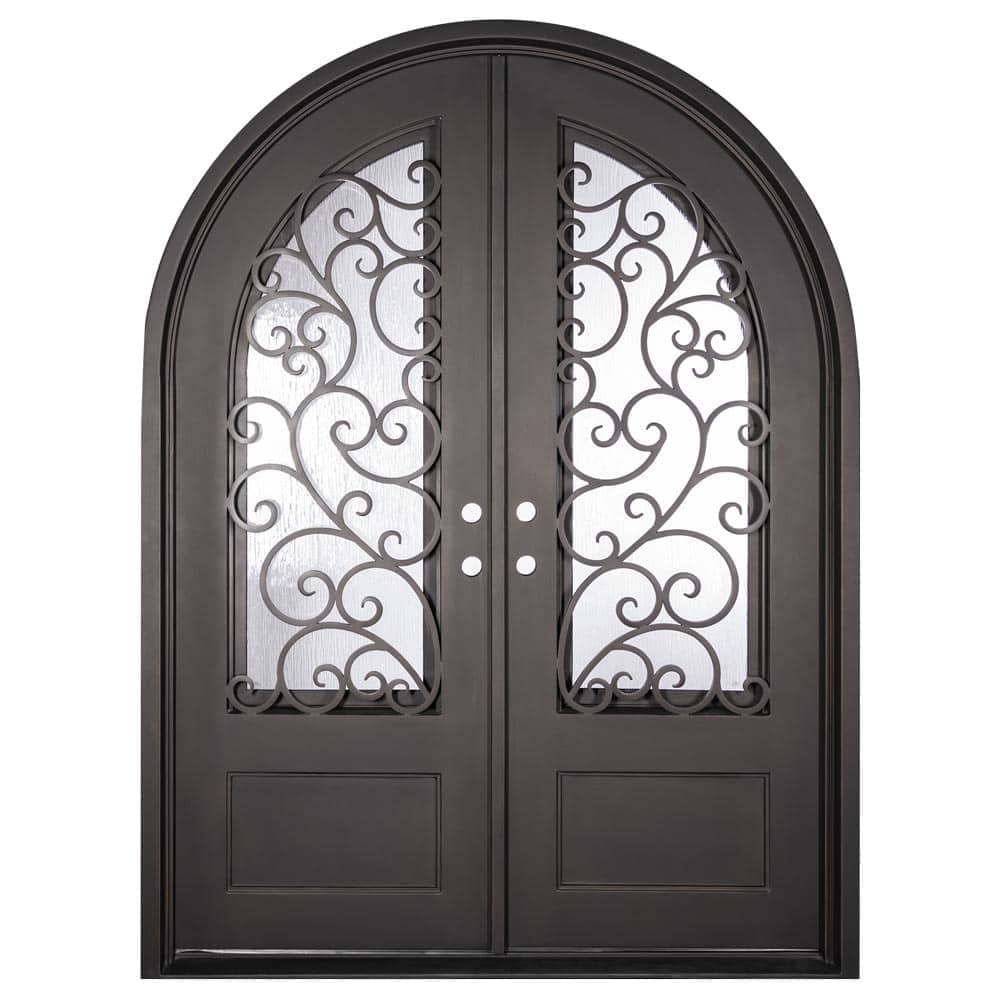 PINKYS Story Black Steel Double Full Arch Door