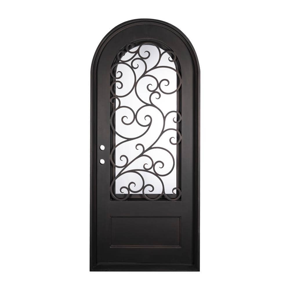 PINKYS Story Black Steel Single Full Arch Door