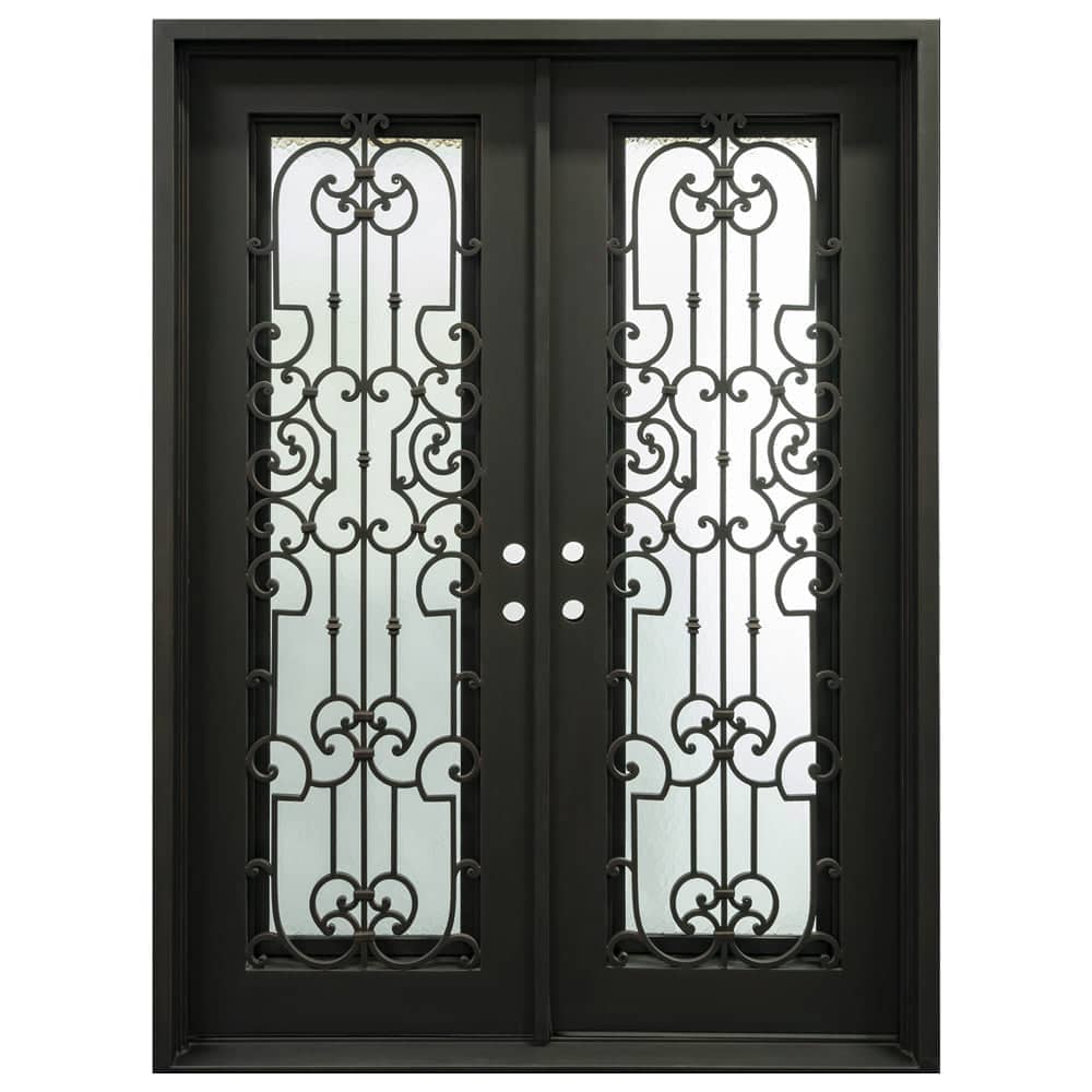 PINKYS Washington Black Steel Double Flat Doors