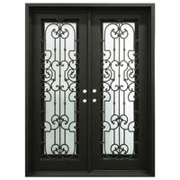PINKYS Washington Black Steel Double Flat Doors