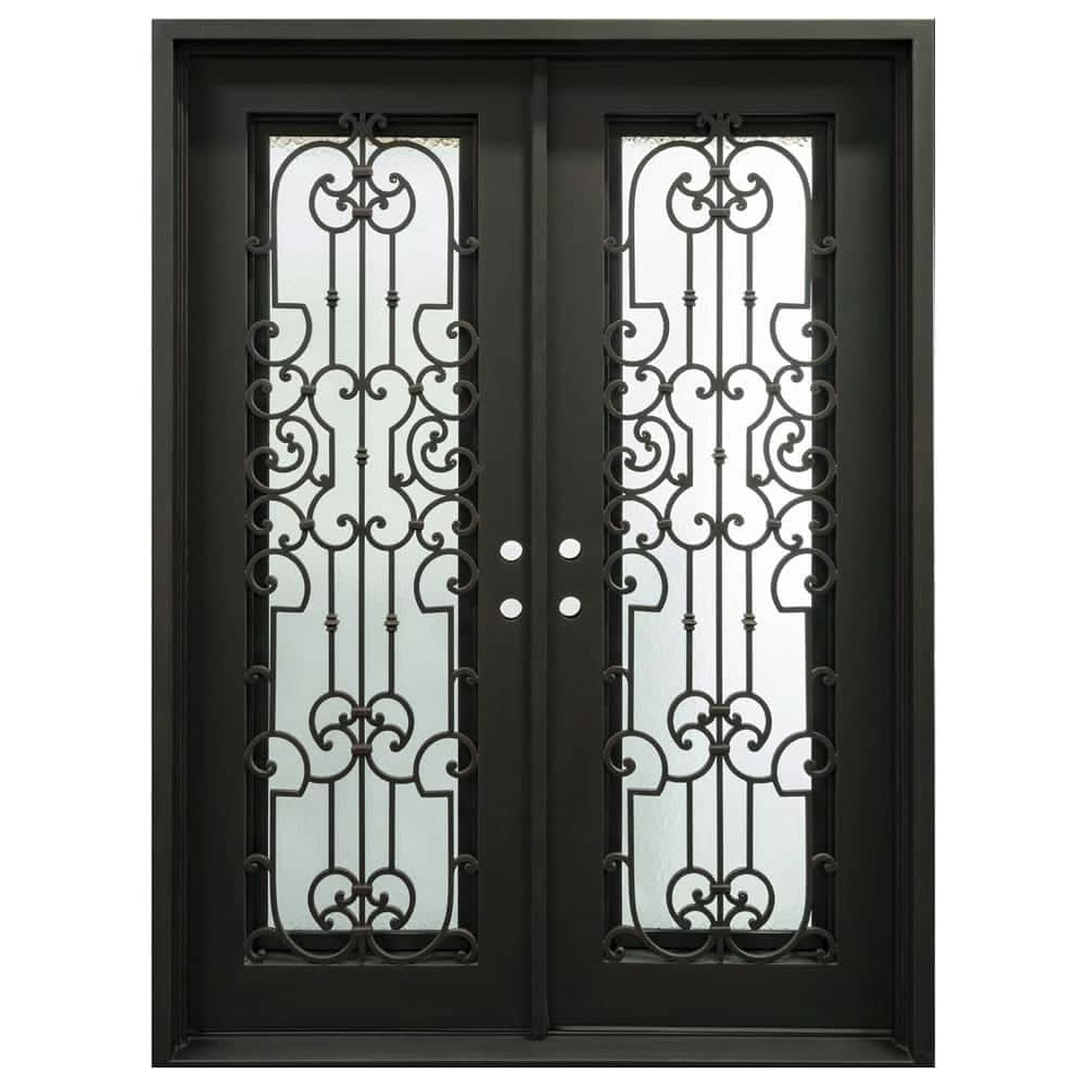 PINKYS Washington Black Steel Double Flat Doors
