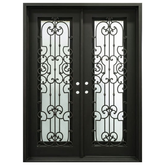 PINKYS Washington Black Exterior Double Flat Doors