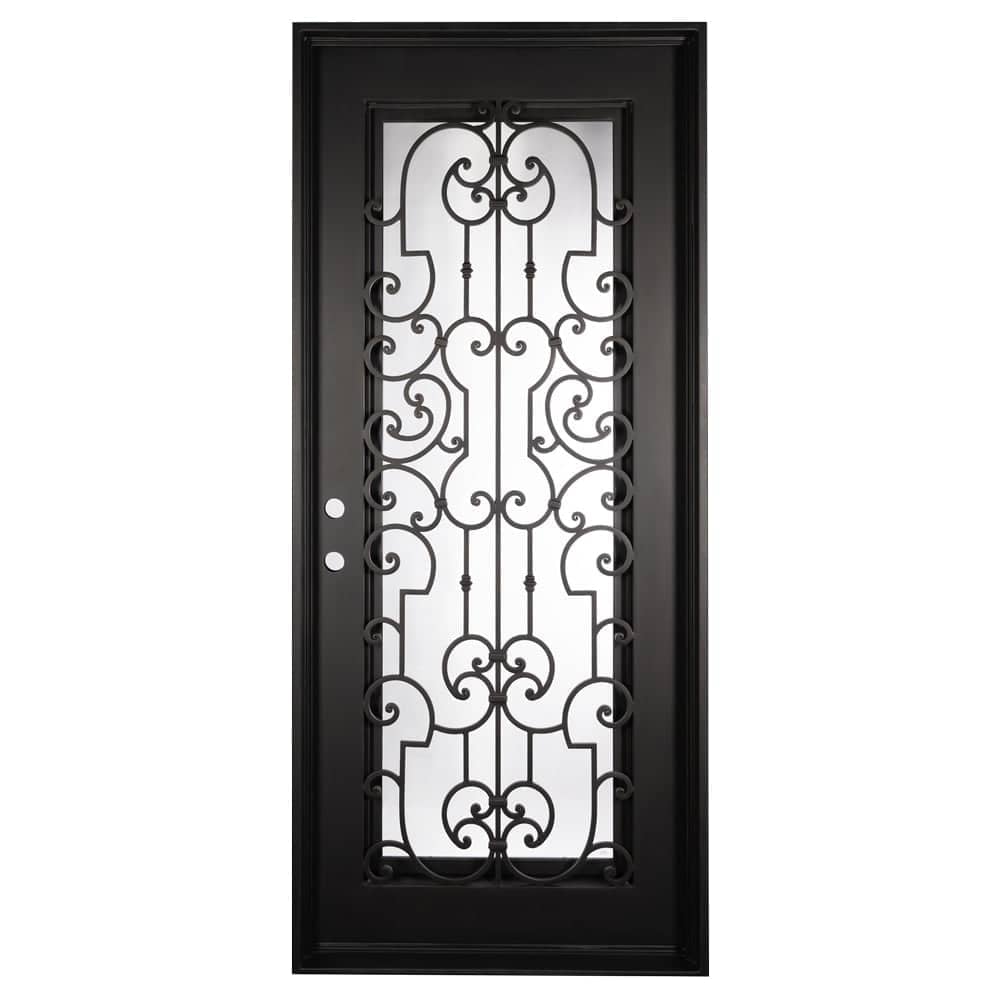 PINKYS Washington Black Steel Single Flat Doors