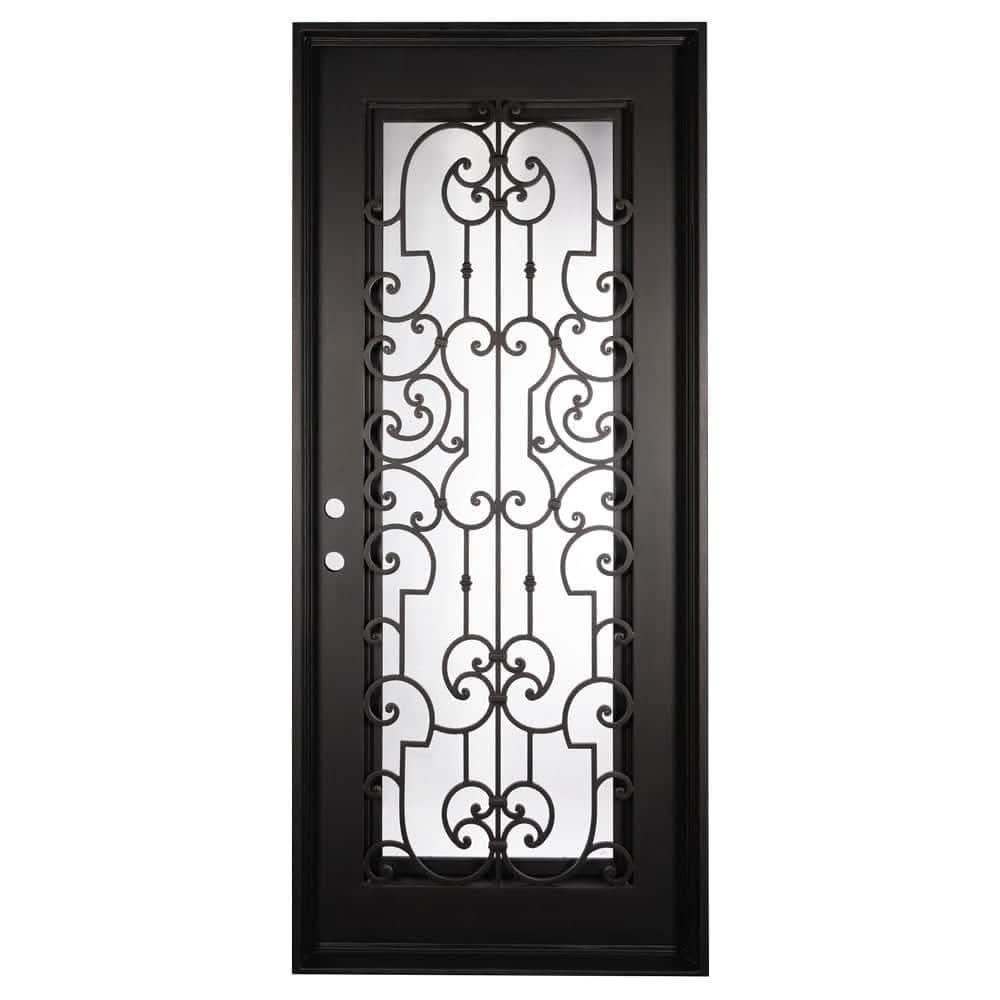PINKYS Washington Black Steel Single Flat Doors
