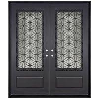 PINKYS Woodstock Black Steel Double Flat Doors