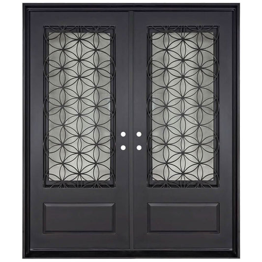 PINKYS Woodstock Exterior Double Flat Steel Doors
