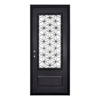 PINKYS Woodstock Black Steel Single Flat Door