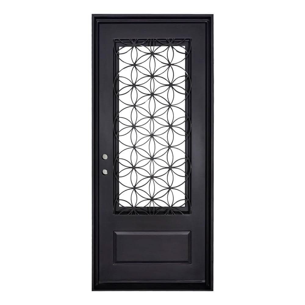 PINKYS Woodstock Black Steel Single Flat Door