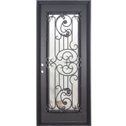 Manhattan single flat door with thermal barrier in bronze color.