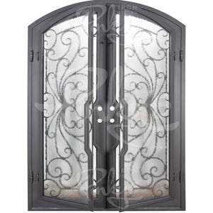 PINKYS Miracle Black Steel Double Arch Doors