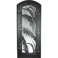 PINKYS Palm Black Steel Single Arch Door