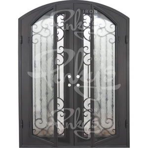 PINKYS Paris Black Steel Double Arch Doors