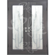Queensway square top door in bronze finish with tempered glass.