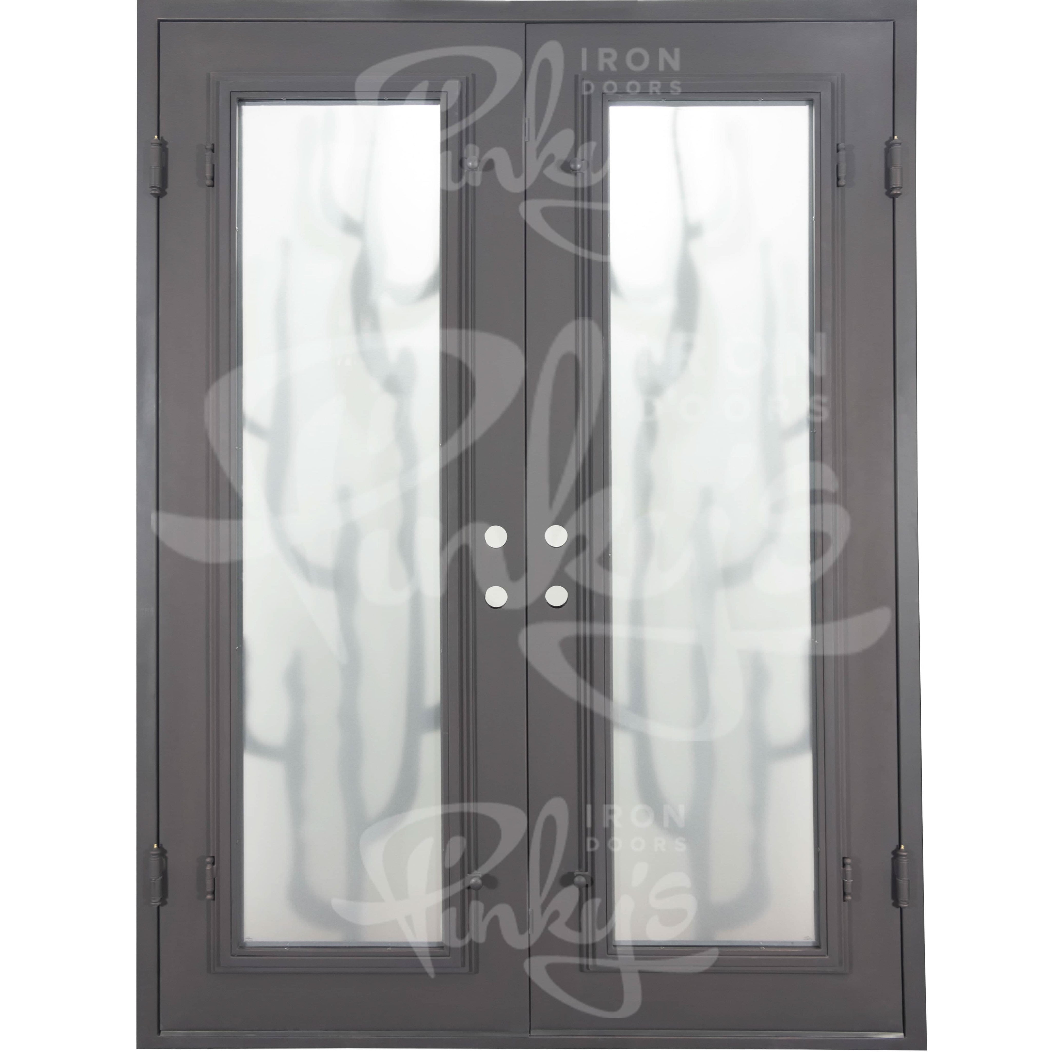 Queensway square top door in bronze finish with tempered glass.