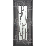 Roadtrip flat top metal door with thermal break in bronze color.