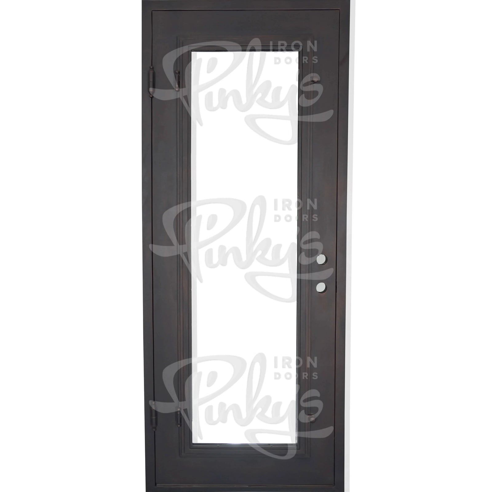 Standard swing door with thermal barrier in matte black.