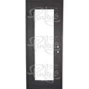 Standard swing door with thermal barrier in matte black.