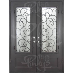 PINKYS Story Black Exterior Double Flat Steel Doors
