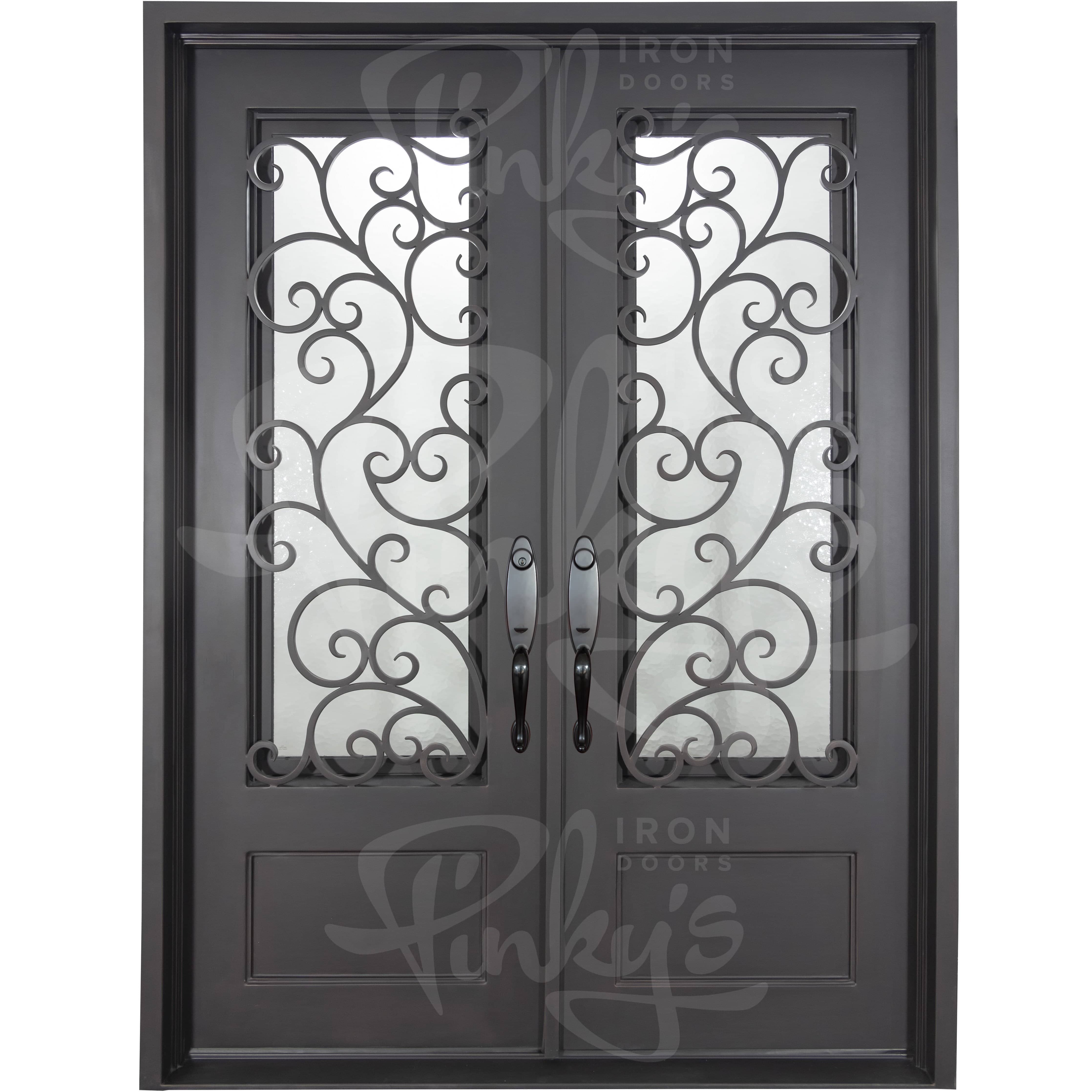 PINKYS Story Black Steel Double Flat Door